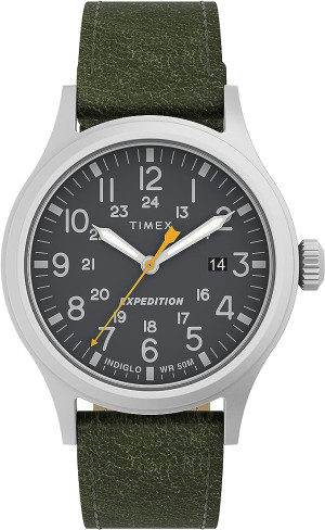 Men's Expedition Scout 40mm Quartz Leather Strap